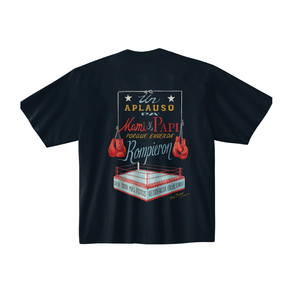 Bad Bunny Boxing Ring Black T-Shirt