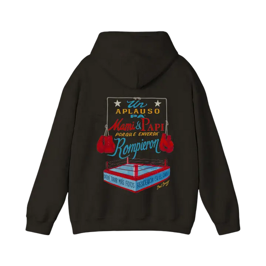 Bad Bunny Boxing Ring Black Hoodie